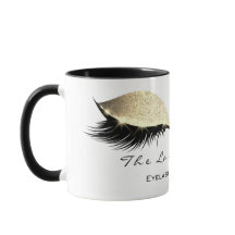 Eyelash Extention Beauty Studio White Gold Glitzer