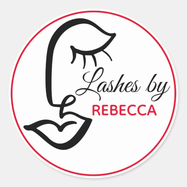 Eyelash Lash Bar Sticker (Vorderseite)