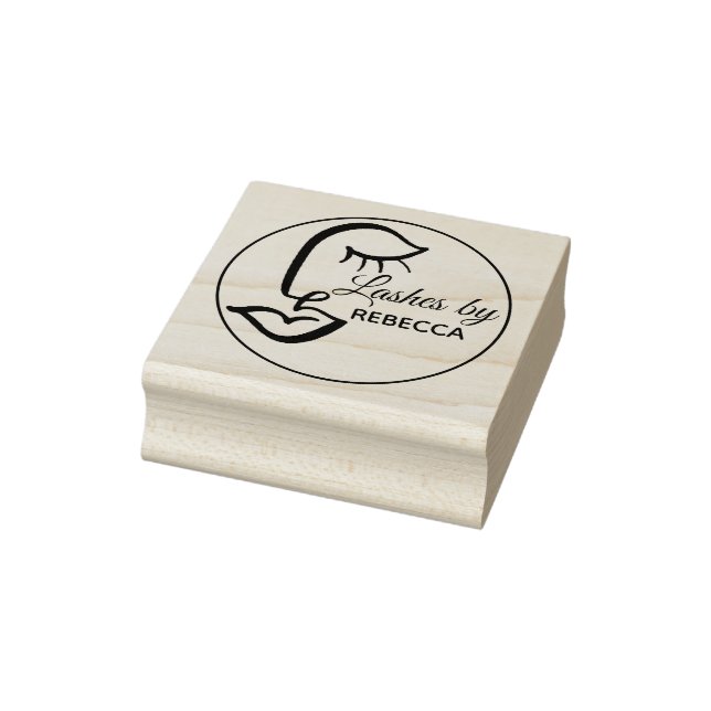 Eyelash Lash Bar Wood Art Briefmarke Gummistempel (Stempel)
