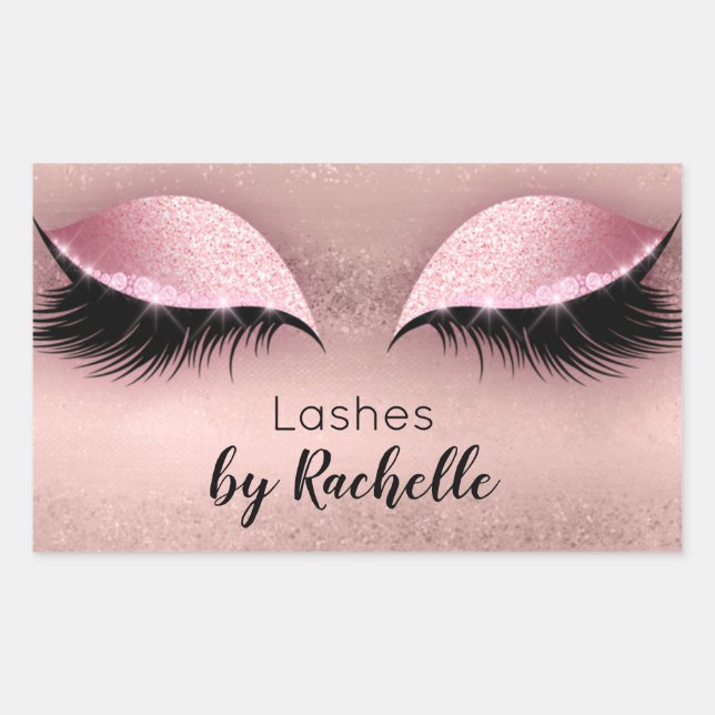 Eyelash Lashes Rechteckiger Aufkleber (Vorderseite)