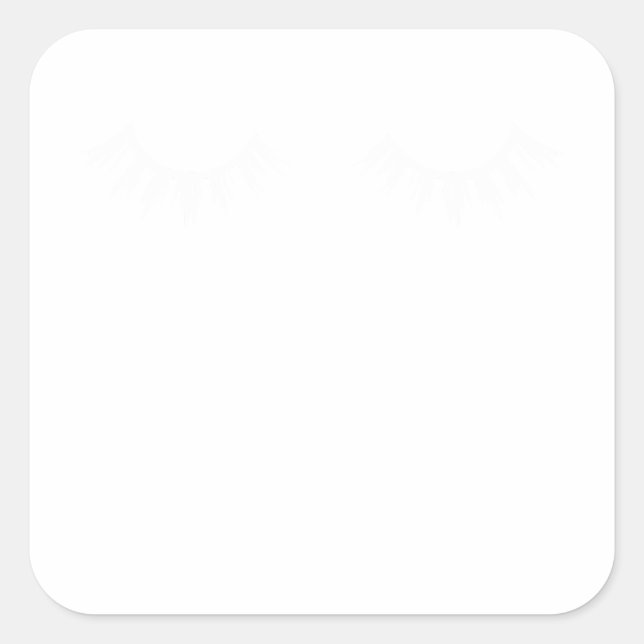 Eyelash Leichte und liebenswerte Kostüme Liebe Ihr Quadratischer Aufkleber (Vorderseite)