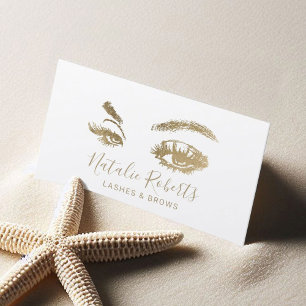 Eyelash Makeup Artist Eleganter Salon Visitenkarte