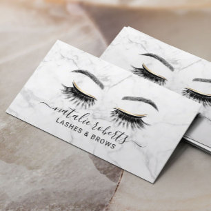 Eyelash Makeup Künstler Trendy Marble Lash Salon Visitenkarte