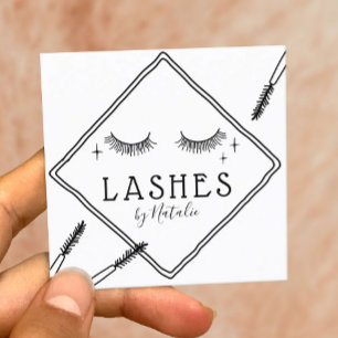 Eyelash Makeust Niedlich Lash Logo Beauty Lounge Quadratische Visitenkarte