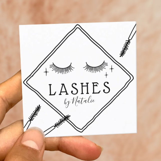 Eyelash Makeust Niedlich Lash Logo Beauty Lounge Quadratische Visitenkarte (Von Creator hochgeladen)