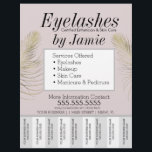 Eyelash Service Pink Gold Business Abstriche Flyer<br><div class="desc">Moderne Flyer für Salon</div>