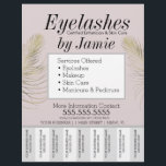Eyelash Service Pink Gold Business Abstriche Flyer<br><div class="desc">Moderne Flyer für Salon</div>