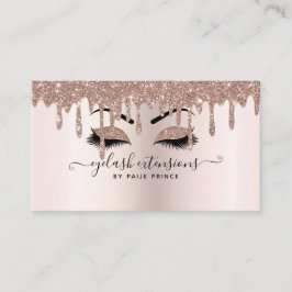 Eyelash Tech Lash Stylist Blush Pink Glitzer Tropf Visitenkarte
