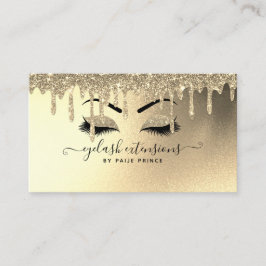 Eyelash Tech Lash Stylist Gold Foil & Glitzer Trop Visitenkarte