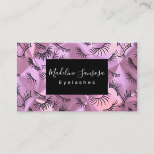 Eyelash Techniker Pink Silk Business Card Visitenkarte