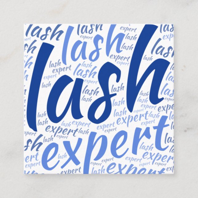 Eyelash Techniker Quadratische Visitenkarte (Vorderseite)