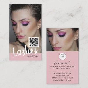 Eyelash-Visitenkarten mit QR-Code und Fotos Visitenkarte