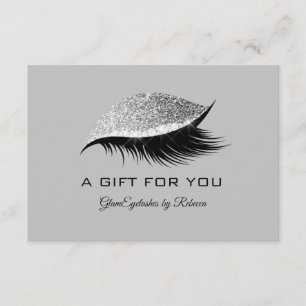Eyelashes Beauty Glitzer Makeup Geschenkgutschein Begleitkarte