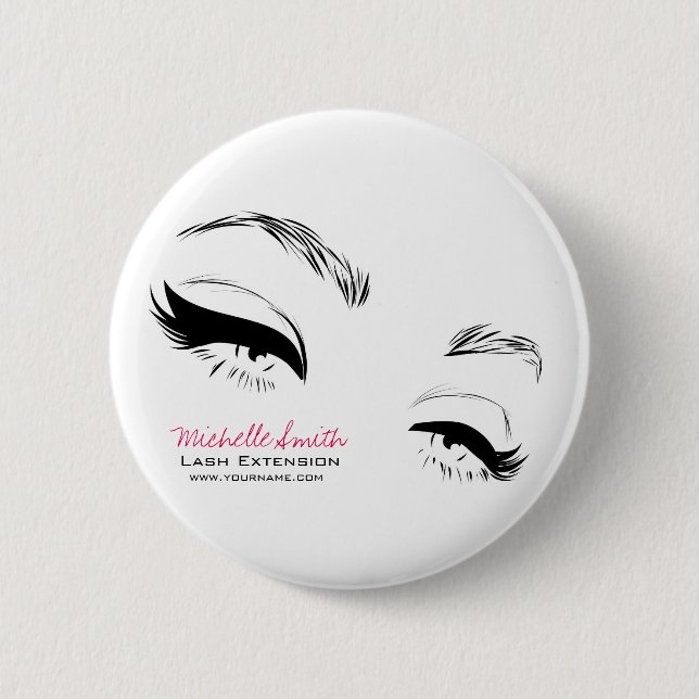 Eyelashes bricht Permanent Makeup Artist Eyes Lash Button (Vorderseite)