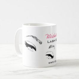 Eyelashes bricht Permanent Makeup Artist Eyes Lash Kaffeetasse