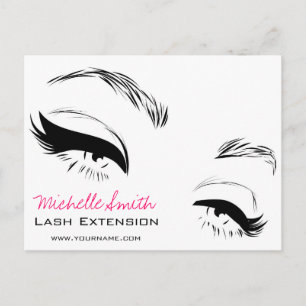 Eyelashes bricht Permanent Makeup Artist Eyes Lash Postkarte
