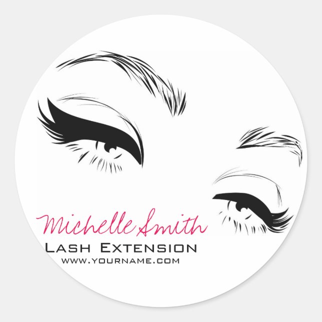 Eyelashes bricht Permanent Makeup Artist Eyes Lash Runder Aufkleber (Vorderseite)