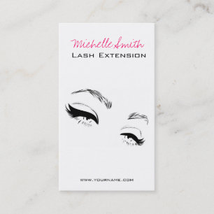 Eyelashes bricht Permanent Makeup Artist Eyes Lash Visitenkarte