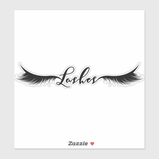 Eyelashes Lashes Brows Makeuyes Logo Typ Aufkleber (Blatt)