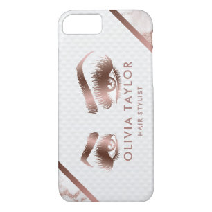 Eyelashes-Make-upkünstler-Rosen-Gold mustert Case-Mate iPhone Hülle