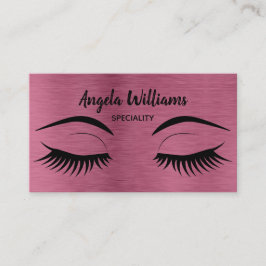 Eyelashes Makeup artist chic metallic gold Rose Visitenkarte