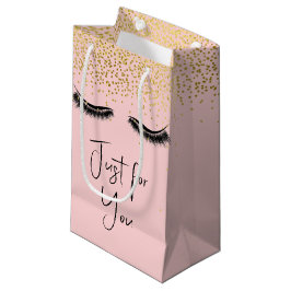 Eyelashes mit Gold Glitzer Kleine Geschenktüte