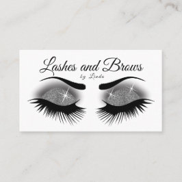 Eyelashes und Brauen - Smokey Grau-Glitzer Visitenkarte
