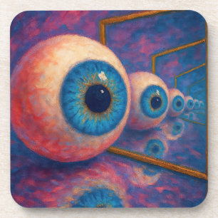 "Eyes Beyond Forever" - ein surreales Portrait Getränkeuntersetzer