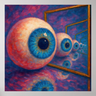"Eyes Beyond Forever" - ein surreales Portrait Poster