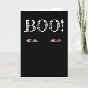 Eyes & "BOO" Halloween-Grußkarte Karte