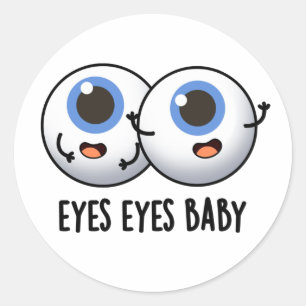 Eyes Eyes Baby Funny Ice Eyeballs Pub Runder Aufkleber