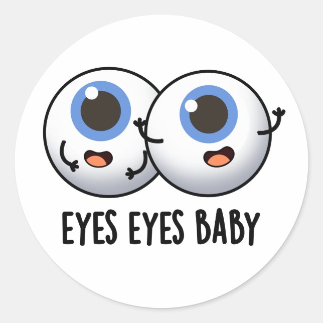 Eyes Eyes Baby Funny Ice Eyeballs Pub Runder Aufkleber (Vorderseite)