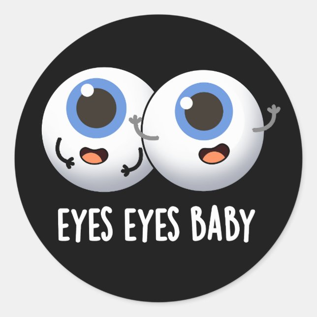 Eyes Eyes Baby Funny Ice Eyeballs Pub Runder Aufkleber (Vorderseite)