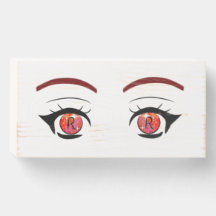 Eyes Girl Drawing letter R/Letra R