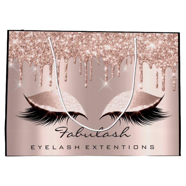 Eyes Lashes Funkelnd Tropfen Makeup Beauty Bridal Große Geschenktüte (Rückseite)