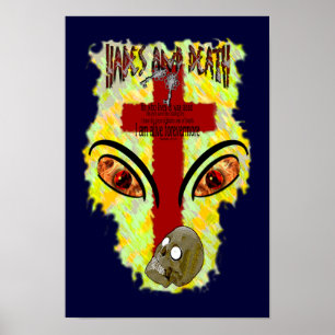 Eyes Like Blazing Fire - Revelation 1:14-18 Poster