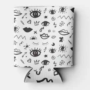 Eyes Motif: Trendy Vintages Muster Dosenkühler
