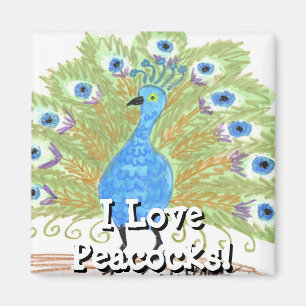 Eyes of India Peacock von Wendy C. Allen Magnet