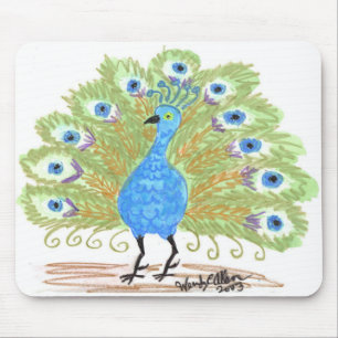 Eyes of India Peacock von Wendy C. Allen Mousepad
