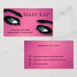 Eyes Pink Makeup Business Card Visitenkarte