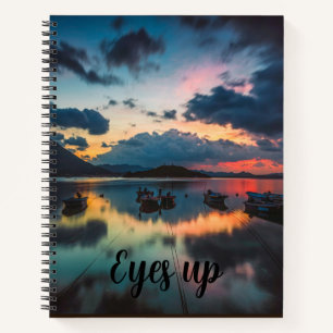 Eyes Up Inspirierend Sunset Reflection Journal Notizbuch