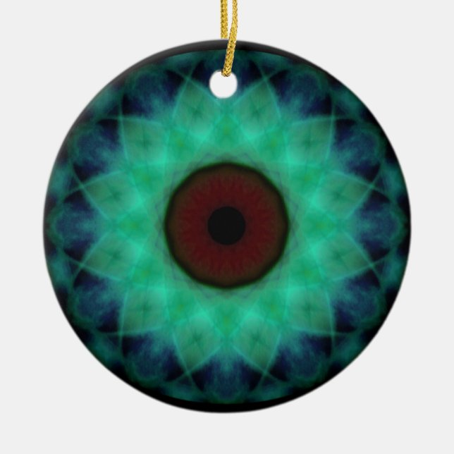 Eyesore Aquamarin Evil Eye Keramik Ornament (Vorne)