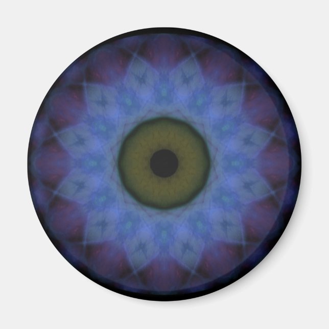 Eyesore Violet Blue Evil Eye Magnet (Vorne)