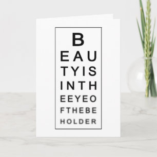 Eyestest Gruß-Karte Feiertagskarte