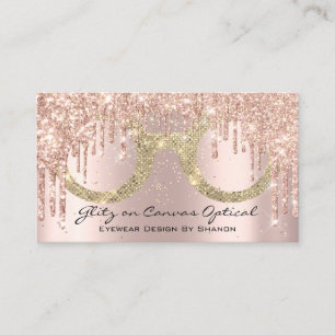 Eyewear-optisches Optometriker-Brillen-Rosen-Gold Visitenkarte