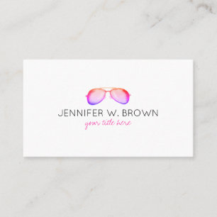 Eyewear Specialist EyeGlasses Spektakel rosa Visitenkarte