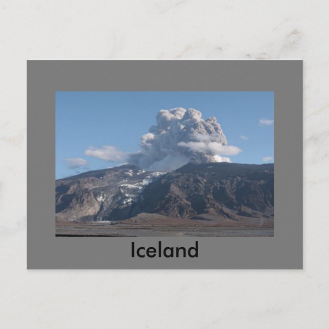 Eyjafjallajökull-Ausbruch, Island Postkarte (Vorderseite)