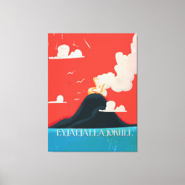 Eyjafjallajokull Vintag Vacation Poster Art Leinwanddruck
