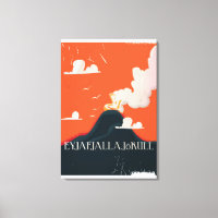 Eyjafjallajökull Volcano Travel Poster