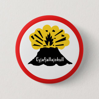 Eyjafjallajokull Vulkan-Knopf-Abzeichen Button